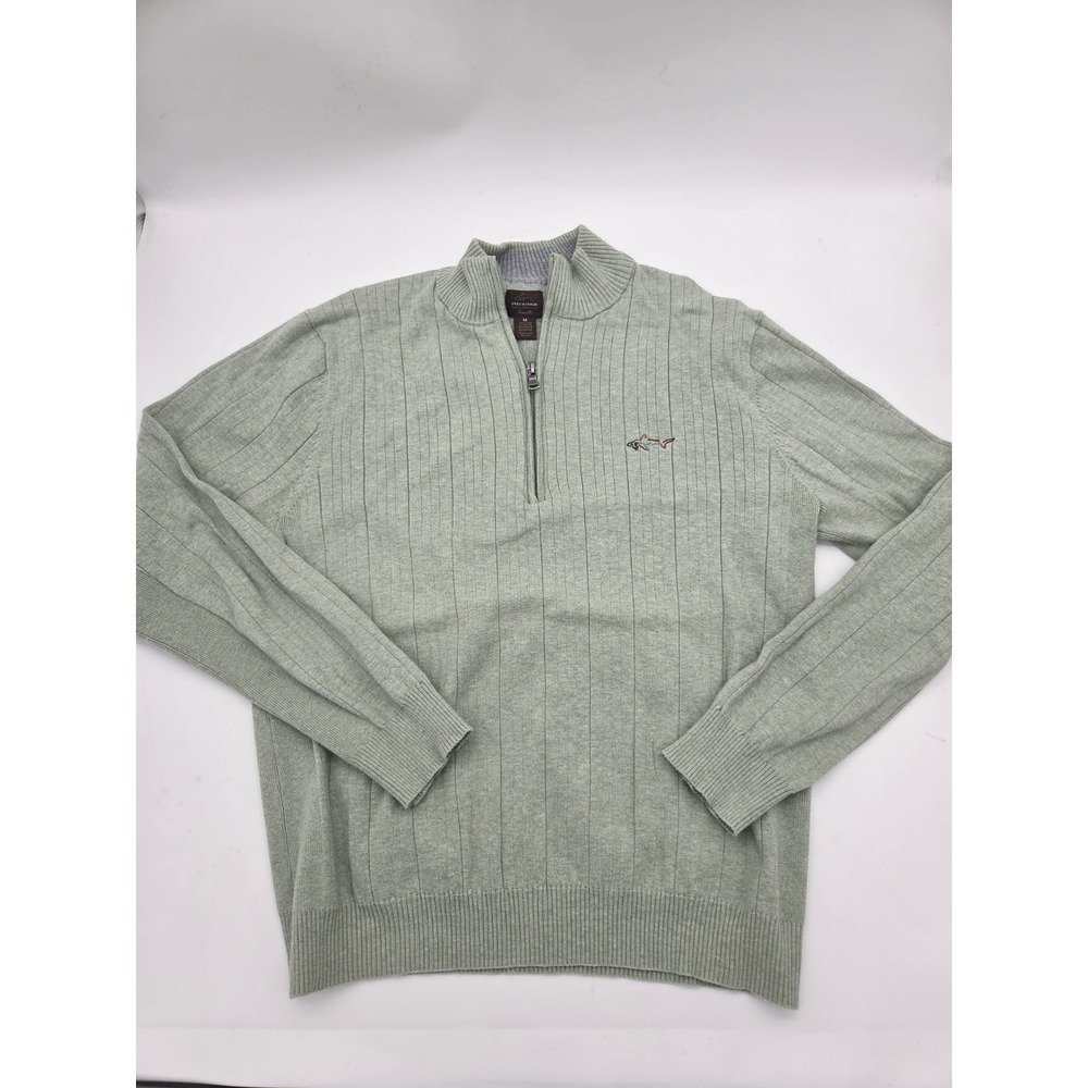 Greg Norman 1/4 Zip Green Tasso Ella Long Sleeve Pullover Jacket Shirt Men's M
